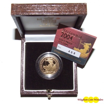 2004 Gold Proof ¼ oz Britannia - Click Image to Close